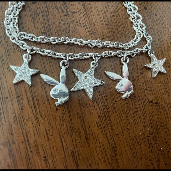 Vintage 1958 Playboy Bunny Star Bracelet Silver Rhinestones - Picture 3 of 8